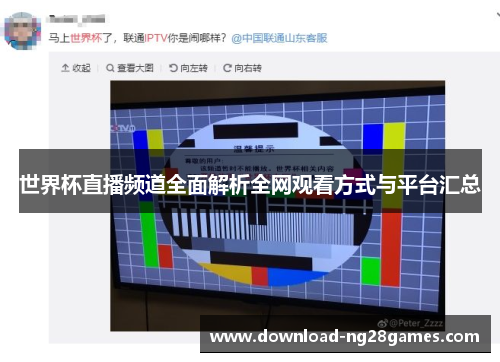 世界杯直播频道全面解析全网观看方式与平台汇总